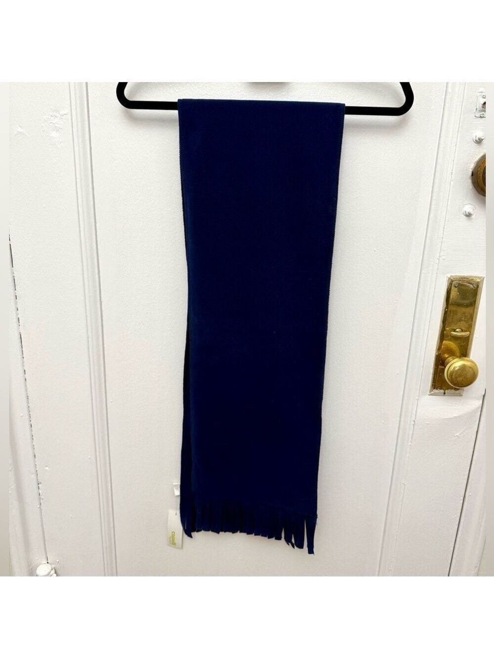 Capelli Of New York Navy Blue Scarf With Fringe Detail Cozy Unisex 64 Inches New
